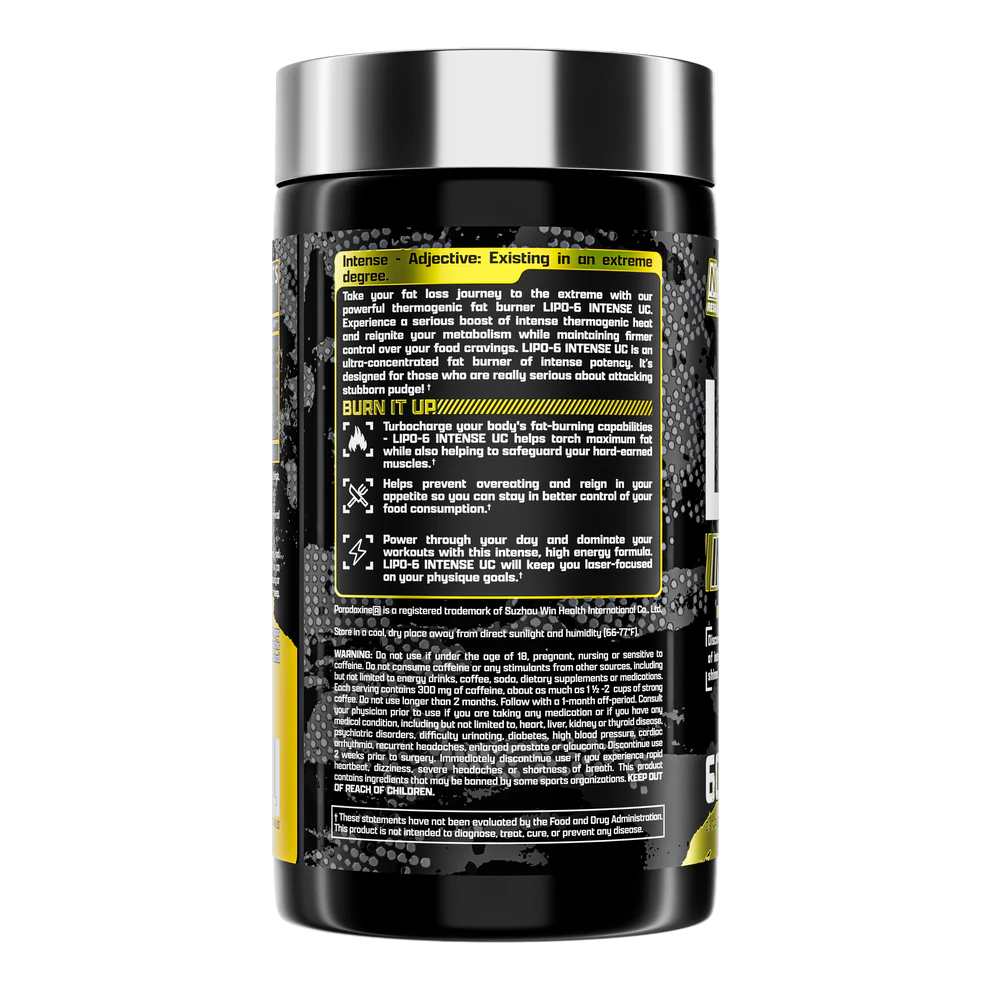 Nutrex Lipo-6 Intense Ultra Concentrate 60 capsules | Extreme Thermogenic Fat Burner